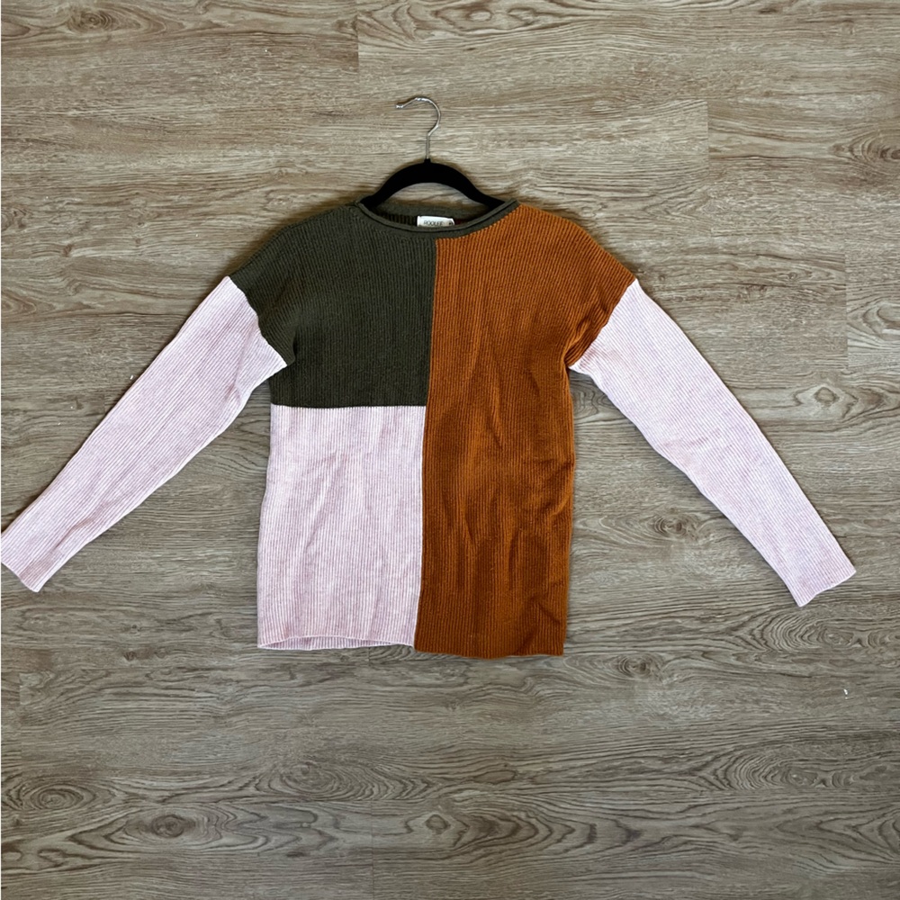 NWOT Roolee Reif Colorblock Knitted Sweater Small - Picture 2 of 4